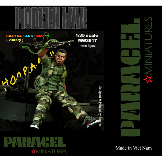 PARACEL MINIATURES MODERN WAR  SERIES MW 3517 SAA/FSA TANK RIDER 11 "VICTORY"