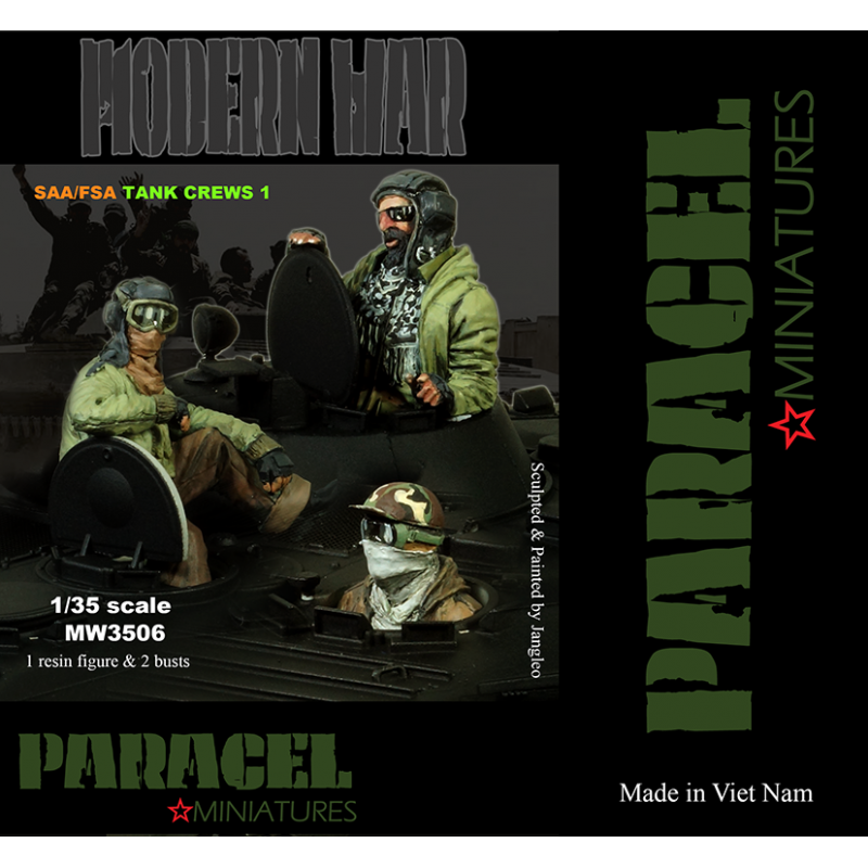 PARACEL MINIATURES 1:35 KIT MODERN WAR SERIES MW3506 SAA/FSA TANK CREWS 1