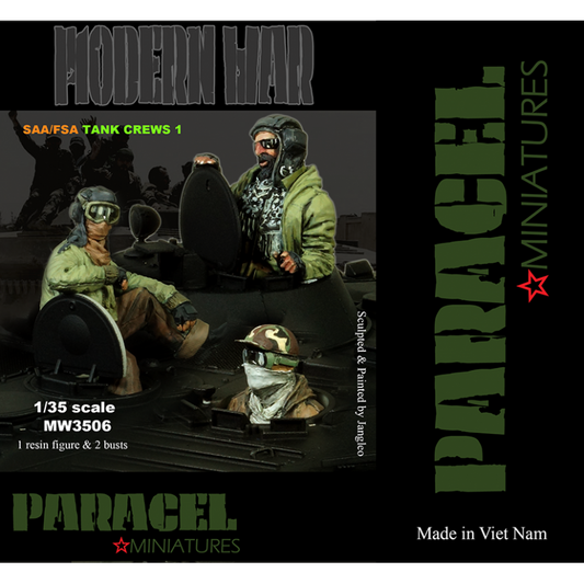 PARACEL MINIATURES 1:35 KIT MODERN WAR SERIES MW3506 SAA/FSA TANK CREWS 1