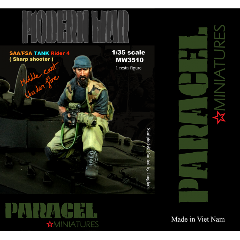 PARACEL MINIATURES MODERN WAR  SERIES MW 3510 SAA/FSA TANK RIDER 4 (1 figure)