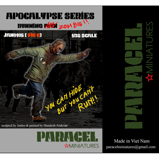 PARACEL MINIATURES 1:35 POST-APOCALYPSE SERIES JAN0105  RUNNING ZOMBIE (B)