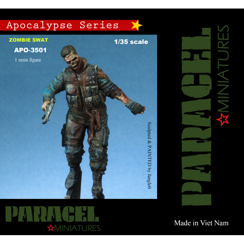 PARACEL MINIATURES 1:35 POST-APOCALYPSE SERIES APO-3501 SWAT ZOMBIE
