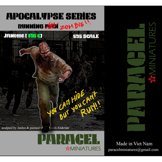 PARACEL MINIATURES 1:35 POST-APOCALYPSE SERIES JAN0106 RUNNING ZOMBIE (C)