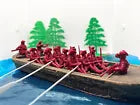 LOD Enterprises Set LOD 054 American Revolution Colonial Rowing Troops (NO BOAT)  RED