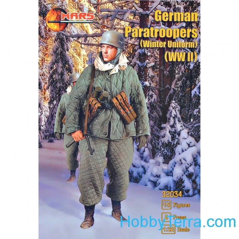 MARS 32034 WORLD WAR II GERMAN PARATROOPERS IN WINTER UNIFORM