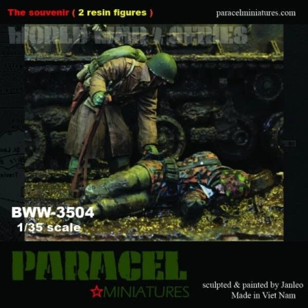 PARACEL MINIATURES WWII SERIES SET BWW-3504 THE SOUVENIR- 2 FIGURES