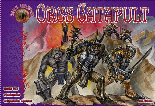 DARK ALLIANCE 1:72 FANTASY SET ALL72034  ORCS CATAPULT (LIGHT BEIGE)