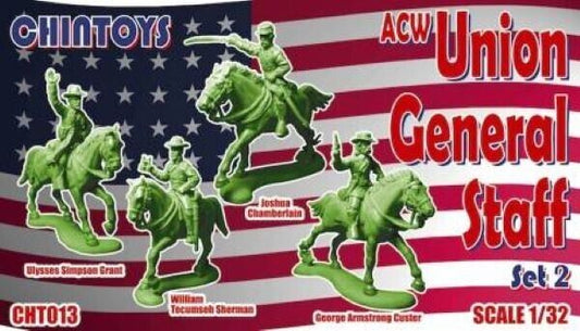 CHINTOYS CHT013 AMERICAN CIVIL WAR UNION GENERAL STAFF MOUNTED SET 2