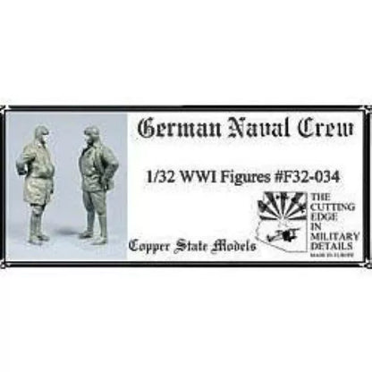 COPPER STATE MODELS CSM F32-034 1:32 WWI GERMAN NAVAL CREW- 2 FIGURES