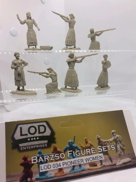 LOD Enterprises Set LOD034 PIONEER WOMEN- 8 FIGURES/6 POSES-TAN