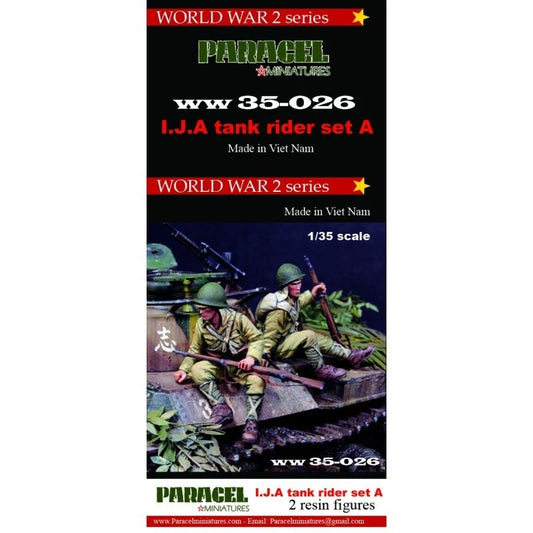 PARACEL MINIATURES WWII SERIES SET WW35-026 IJA TANK RIDERS SET A