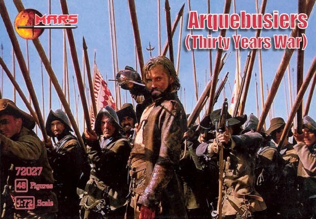MARS 1:72 SET 72027 THIRTY YEARS WAR ARQUEBUSIERS 48 FIGURES
