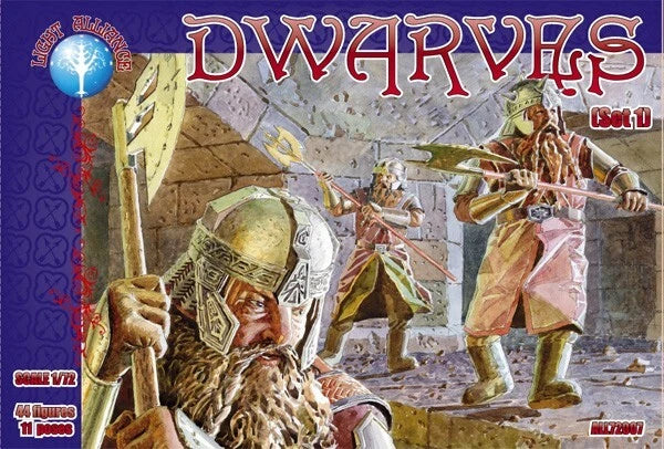 DARK ALLIANCE 1:72 FANTASY SET ALL72007 DWARVES SET 1- 44 FIGURES
