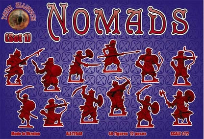 DARK ALLIANCE 1:72 FANTASY SET ALL72048 NOMADS SET 1 (BLUE) 48 FIGURES/12 POSES