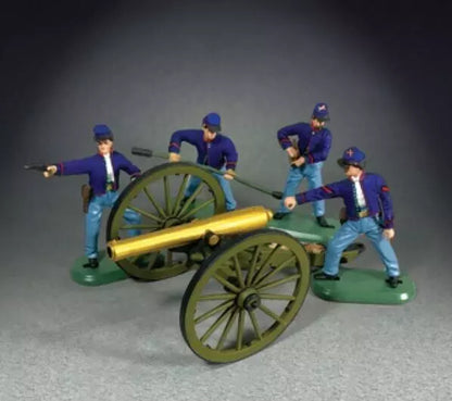 W. BRITAINS TOY SOLDIERS 52105 12 LB NAPOLEON CANNON with 4 UNION ARTILLERY CREW