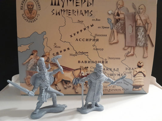 ENGINEER BASEVICH SET 24 SUMERIANS & HITTITES -12 FIGURES (BLUE)