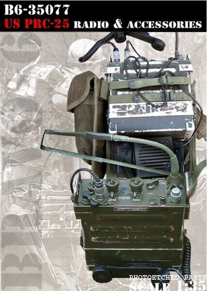 BRAVO *6 35077 VIETNAM WAR US PRC-25 RADIO & ACCESSORIES- PHOTOETCHED 1:35