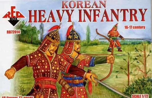 REDBOX 1:72 RB72014 16TH-17TH CENTURY KOREAN HEAVY INFANTRY-48 FIGURES (BROWN)