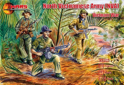 MARS PLASTIC FIGURE SET 32007 VIETNAM WAR NORTH VIETNAMESE ARMY (NVA) GREY