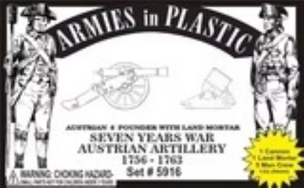 ARMIES IN PLASTIC 5916 SEVEN YEARS WAR AUSTRIAN ARTILLERY  1756-1763