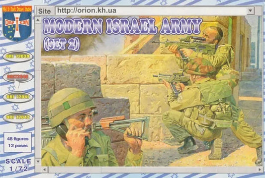 ORION 1:72  ORI72040 MODERN ISRAEL ARMY SET 2 (GREY) 48 FIGURES/12 POSES