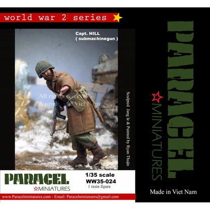 PARACEL MINIATURES WWII SERIES SET WW35-024 US GI CAPTAIN HILL