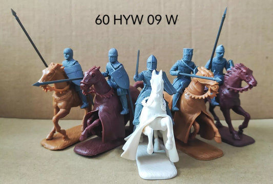 EXPEDITIONARY FORCE 60 HYW 09 W MEDIEVAL FRENCH MOUNTED MEN AT ARMS IN CHAINMAIL