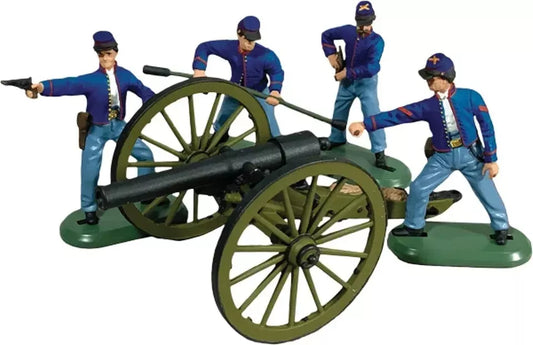 BRITAINS SUPER DEETAIL 52109 UNION 10 POUND PARROT CANNON WITH 4 MAN CREW