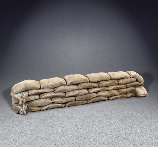 BRITAINS DIORAMA ACCESSORIES 53000 MEALIE BAG WALL STRAIGHT SECTION