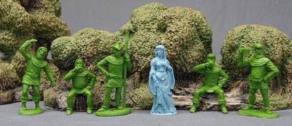 LOD Enterprises Plastic Figure Set LOD045 Maid Marian And The Merry Men--GREEN