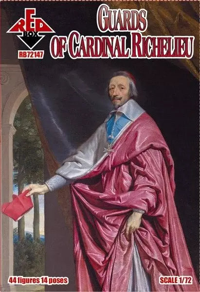 REDBOX 1:72  RB72147 GUARDS OF CARINAL RICHELIEU (44 FIGURES) RED & GRAY
