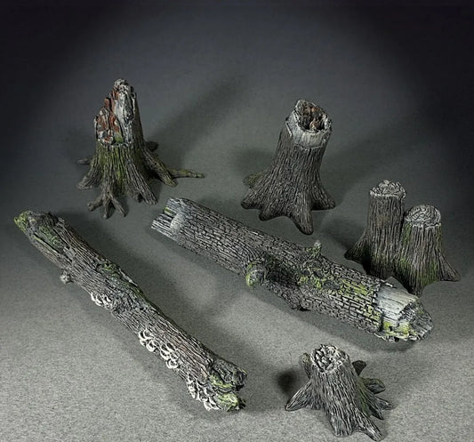 BRITAINS DIORAMA ACCESSORIES 53025 WAR TORN TREES & STUMPS