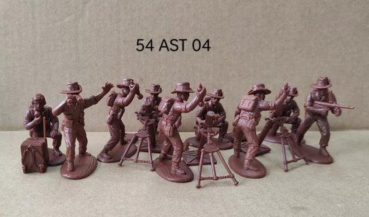 EXPEDITIONARY FORCE 54 AST 04 WWII PACIFIC AUSTRALIAN MORTARS IN BUSH HATS