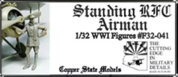 COPPER STATE MODEL CSM F32-041 1:32 WWI STANDING RFC AIRMAN (ROYAL FLYING CORPS)