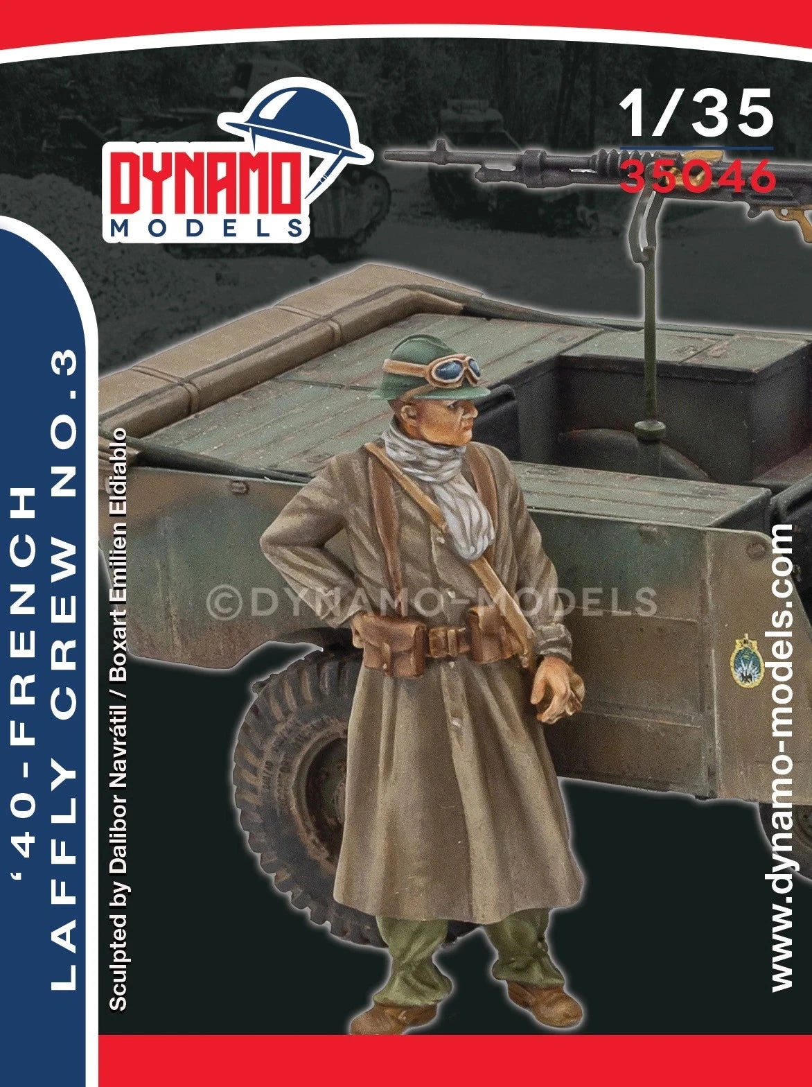DYNAMO MODEL 1:35 KIT 35046 WWII  '40 FRENCH LAFFLY CREW NO.  3 (1 FIGURE)