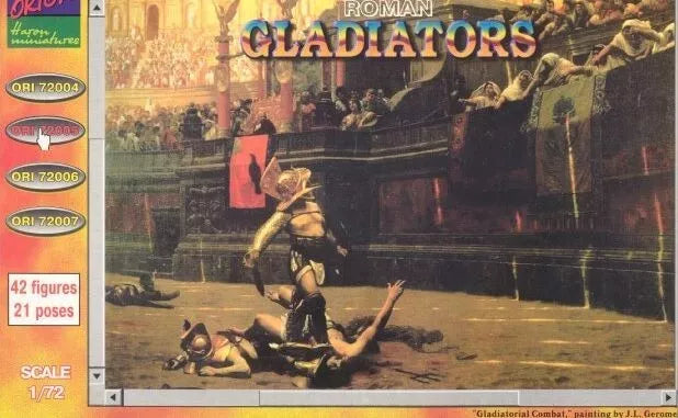 ORION 1:72  ORI72005  ROMAN GLADIATORS -42 FIGURES/21 POSES