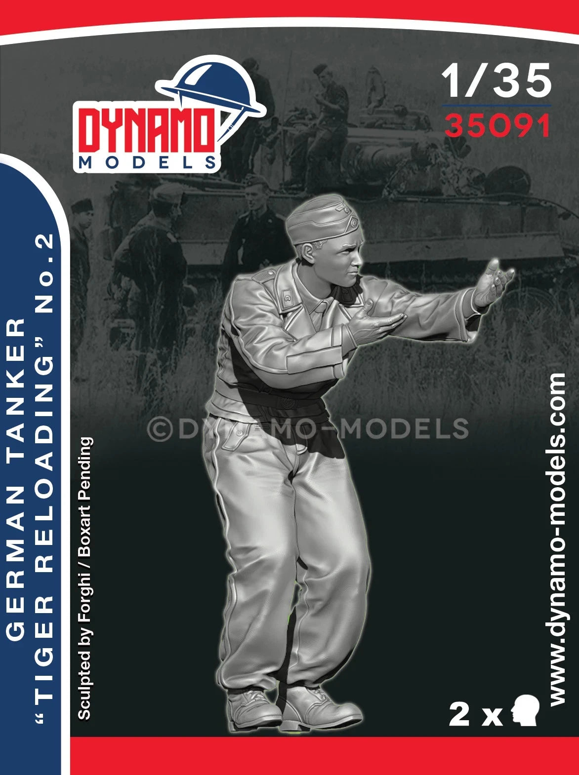 DYNAMO MODEL 35091 WWII GERMAN TANKER PANTHER "TIGER RELOADING" NO. 2 (1 FIGURE)