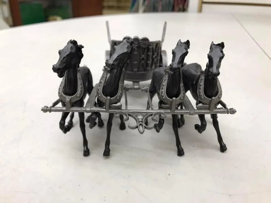 MARX TOYS RECAST 1:32 BEN-HUR QUADRIGA PLAY SET - 3 CHARIOTS AND 12 HORSES