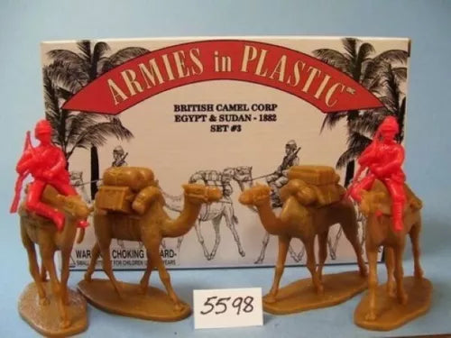 ARMIES IN PLASTIC 5598 EGYPT & SUDAN 1882 BRITISH CAMEL CORP SET 3 (RED)