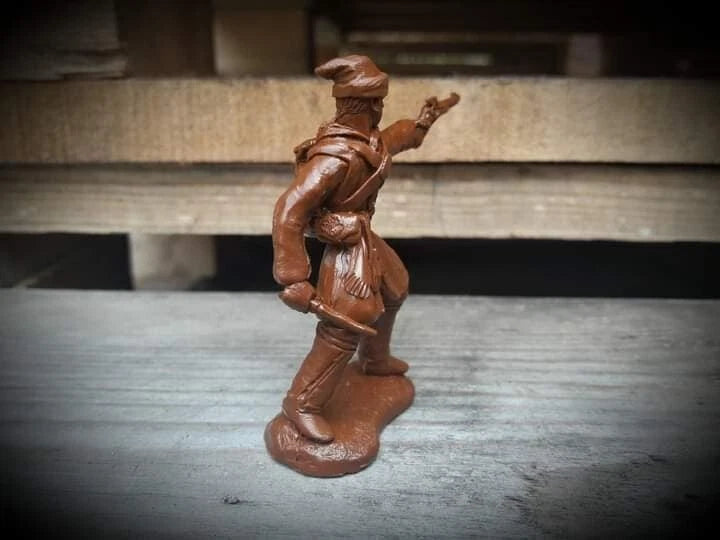 ELASTOWIT NEW ERA RUBBER  54 MM TECUMSEH'S WAR CANADIAN TRAPPERS (3 FIGURES)