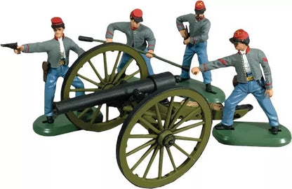 W. BRITAINS TOY SOLDIERS 52110 10 Pound Parrott Cannon & 4 Confederate Crew