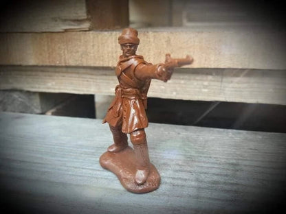 ELASTOWIT NEW ERA RUBBER  54 MM TECUMSEH'S WAR CANADIAN TRAPPERS (3 FIGURES)