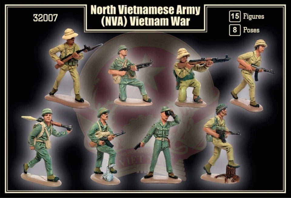 MARS PLASTIC FIGURE SET 32007 VIETNAM WAR NORTH VIETNAMESE ARMY (NVA) GREY
