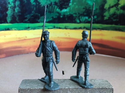 MARX TOYS RECAST 54 MM U.S. CIVIL WAR UNION SOLDIERS REISSUE-16 FIGURES
