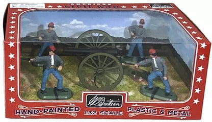 W. BRITAINS TOY SOLDIERS 52110 10 Pound Parrott Cannon & 4 Confederate Crew