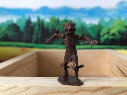 MARX TOYS RECAST 54 MM DAKTARI AFRICAN PLAYSET REISSUE-16 FIGURES- BROWN
