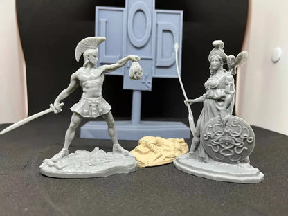 LOD Enterprises Plastic Figure Sets Bronze Age Heroes LOD 046 ARES AND ATHENA