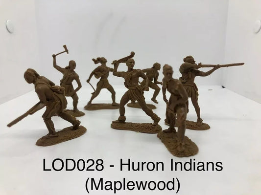 LOD Enterprises Barzso Plastic Figure Set LOD 028 HURON INDIANS--7 FIGURES