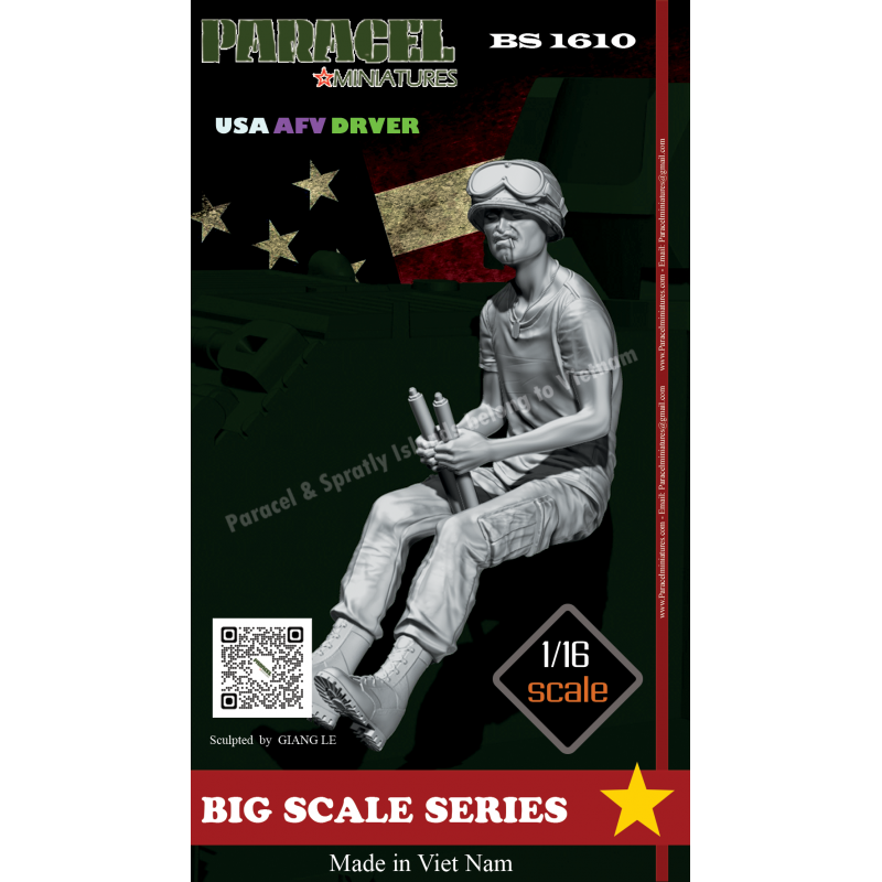 PARACEL MINIATURES VIET NAM BIG SCALE SERIES BS 1610 1:16 US AFV DRIVER