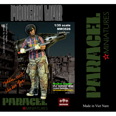 PARACEL MINIATURES 1:35 MODERN WAR SERIES MW3526  UB32 ROCKET LOADER (1 FIGURE)